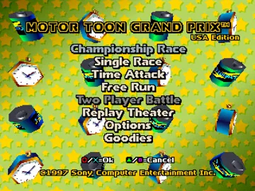 Motor Toon Grand Prix (US) screen shot title